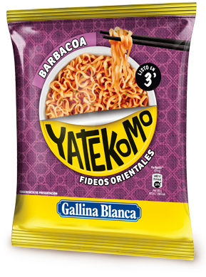 yatekomo nudeles ar barbekju garsu